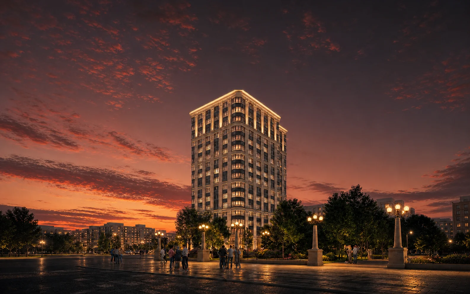 Deco Residence в утреннем свете